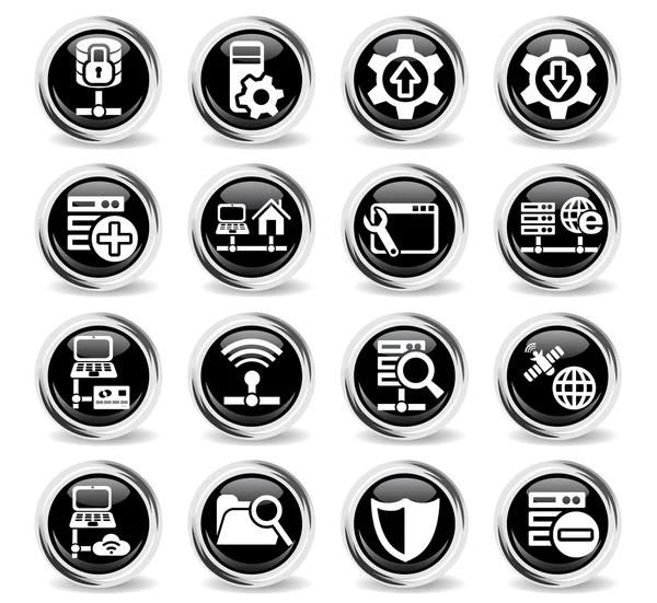 Server icon set — Stock Vector