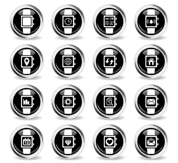 Set di icone Smart Watch — Vettoriale Stock