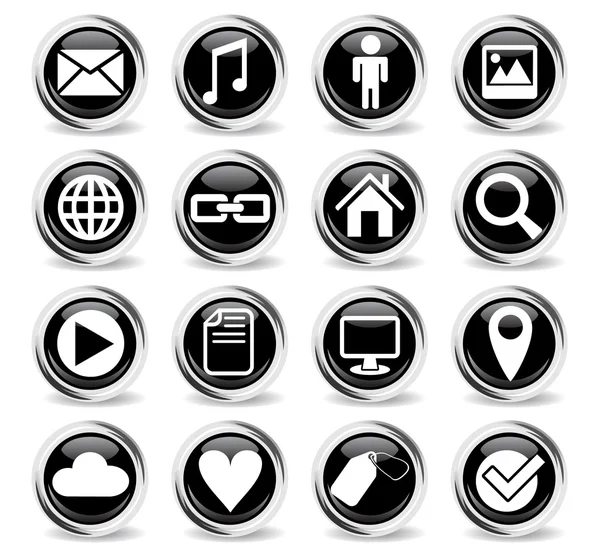 Sosyal ortam simgesi seti