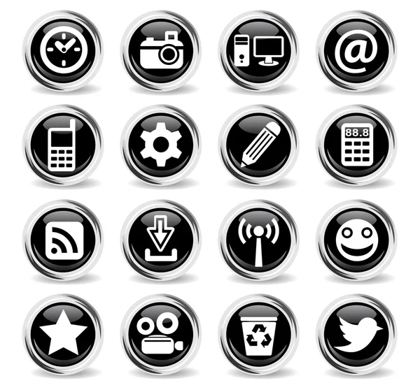 Set di icone dei social media — Vettoriale Stock