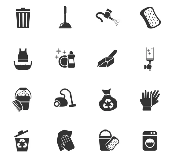 Ensemble d'icône de nettoyage — Image vectorielle