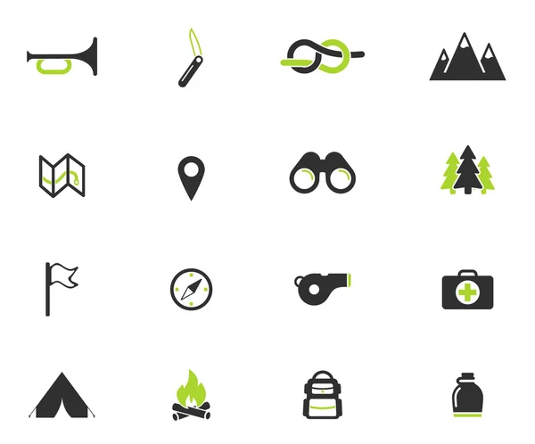 Boy scout simplemente iconos — Vector de stock