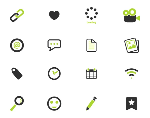 Las redes sociales simplemente iconos — Vector de stock