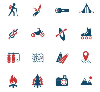Aktif istirahat Icon set
