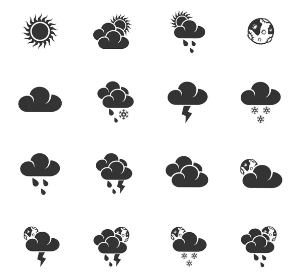 Wettersymbol gesetzt — Stockvektor