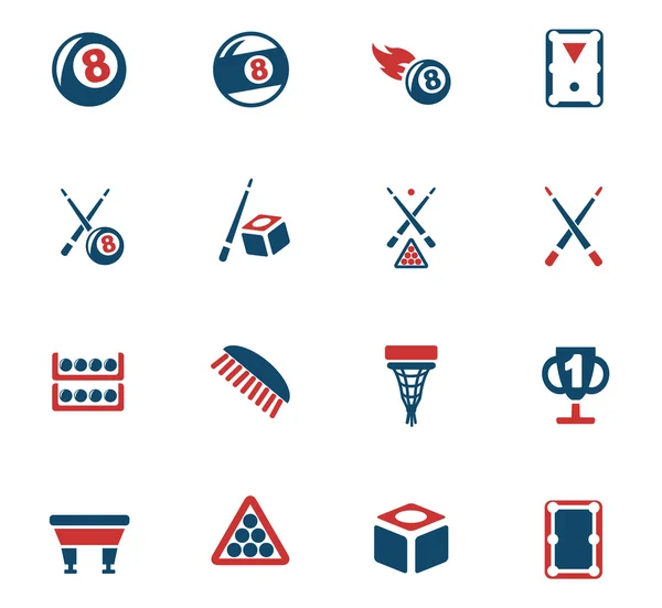 Billiards icon set — Stock Vector