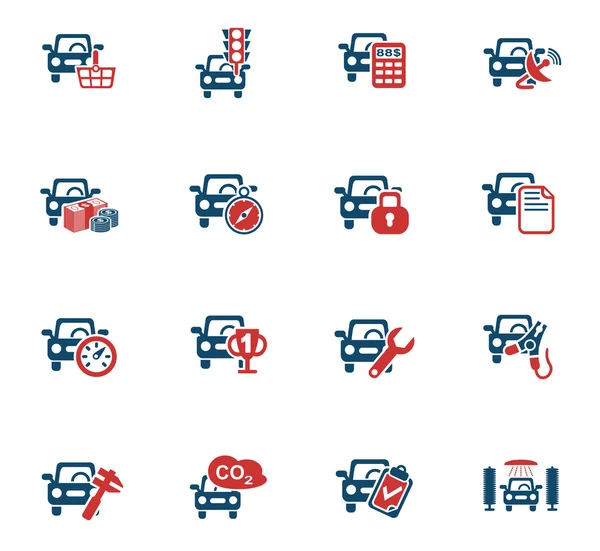 CAR SERVIÇO ICON SET —  Vetores de Stock