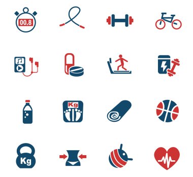 fitness simgesi seti