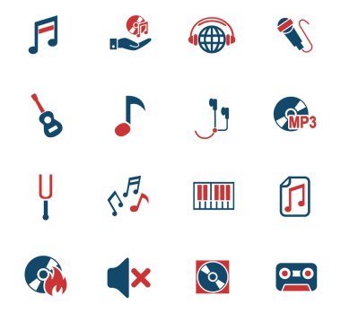 Müzik simgesi seti