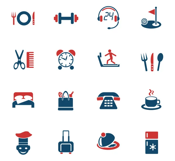 Hotel service icon set — Stock Vector