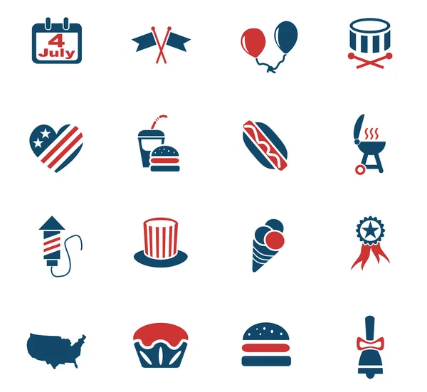 Independence day icon set — Stock Vector