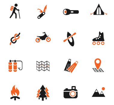 Aktif istirahat Icon set