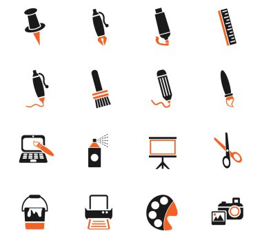 sanat araçları simge seti