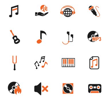 Müzik simgesi seti