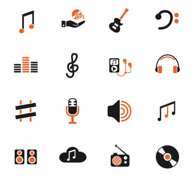 Müzik simgesi seti