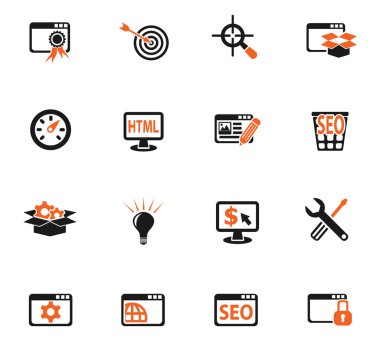 SEO ve geliştirme Icon set