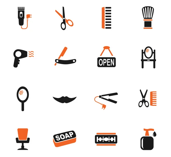 Conjunto de iconos de barbería — Vector de stock