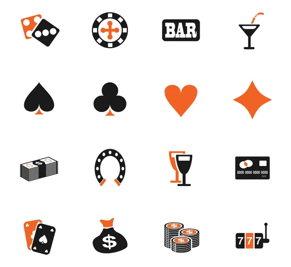 Juego de iconos de Casino — Vector de stock