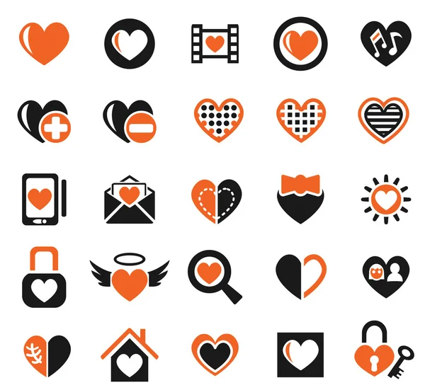 Heart love icon set — Stock Vector