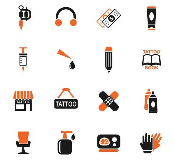 Tattoo salon pictogramserie — Stockvector