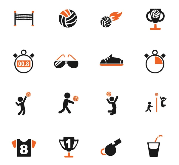 Voleybol Icon set — Stok Vektör