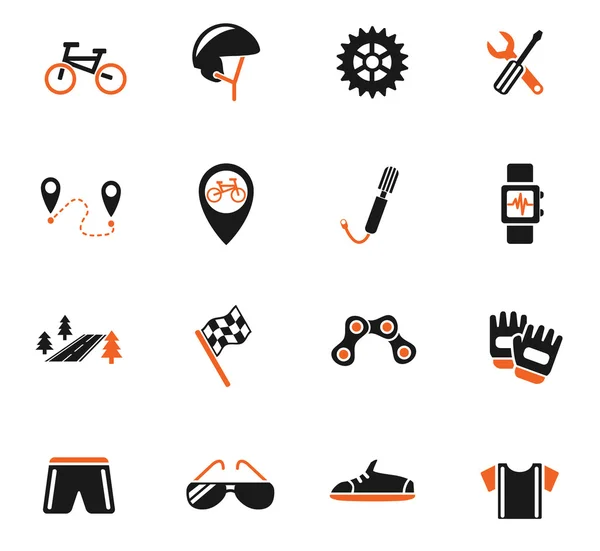 Juego de iconos de bicicleta Ilustraciones de stock libres de derechos