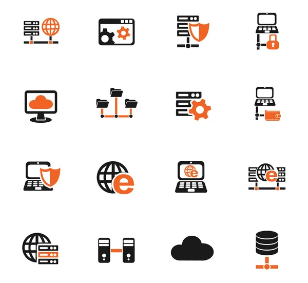 Server icon set — Stock Vector