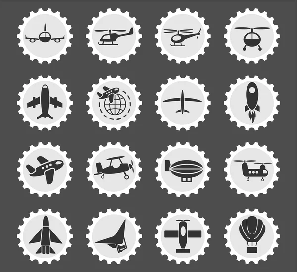Hava taşıma Icon set — Stok Vektör