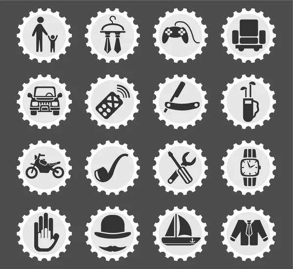 Father day icon set — Stock Vector