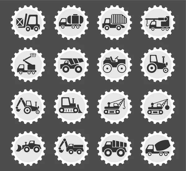 Endüstriyel taşıma Icon set — Stok Vektör
