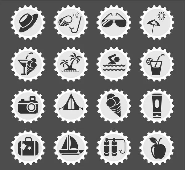 Summer icon set — Stock Vector