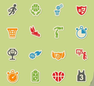 Basketbol simgesi seti