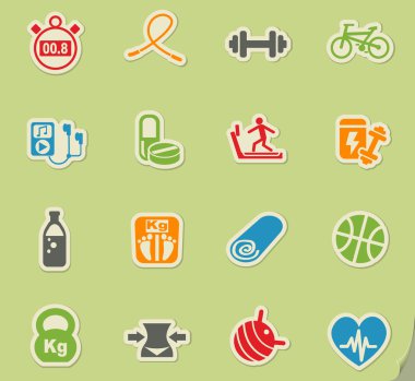 fitness simgesi seti