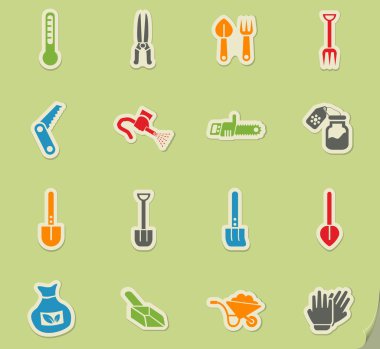 Bahçe aletleri Icon set