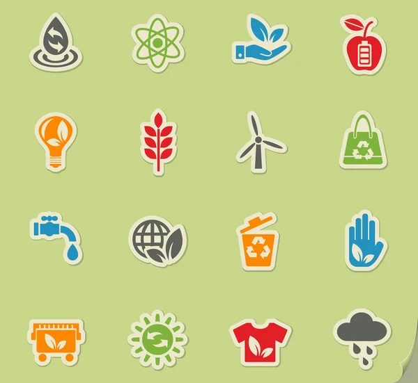 Alternative energy icon set — Stock Vector