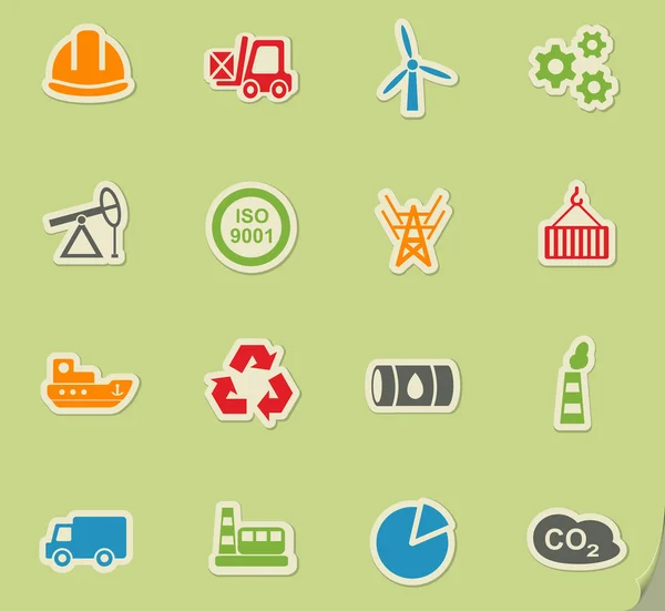 Industry icon set — Stock Vector