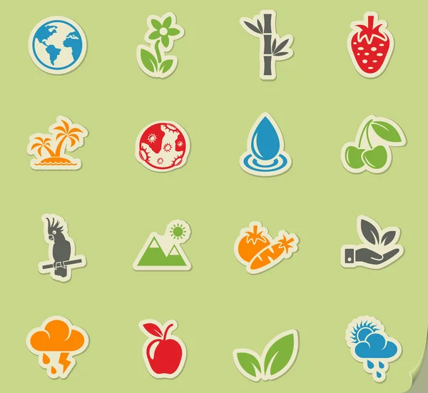 Nature icon set — Stock Vector