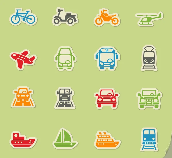 Transport icon set — Stock Vector