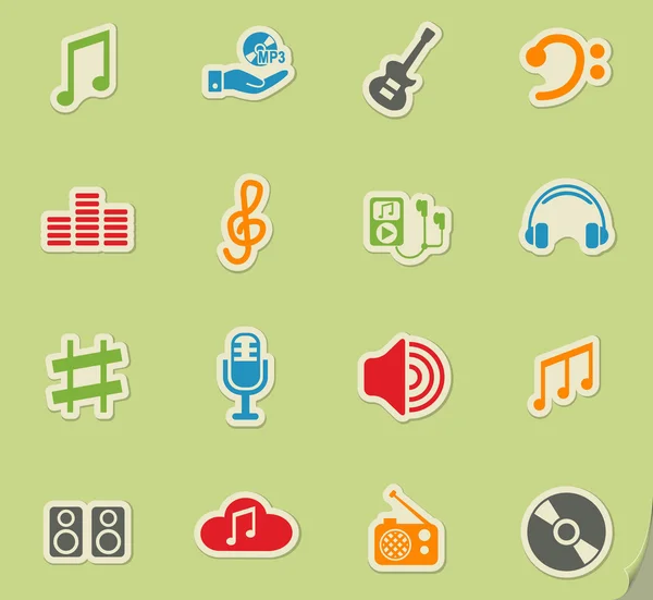 Music icon set — Stock Vector