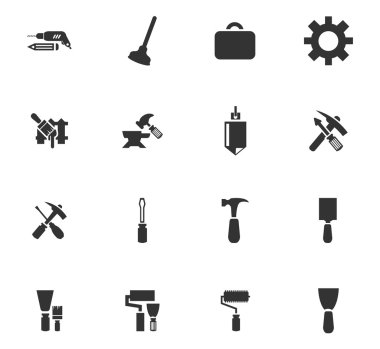 İş araçları Icons set