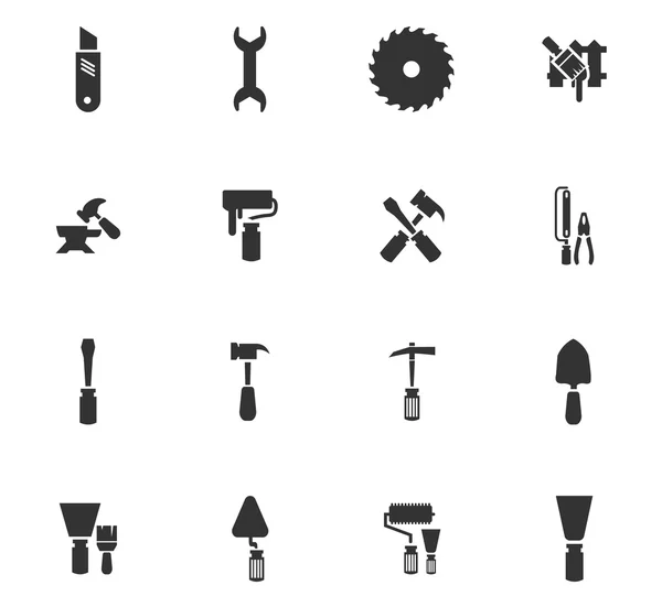 Arbeitswerkzeuge Icons gesetzt — Stockvektor