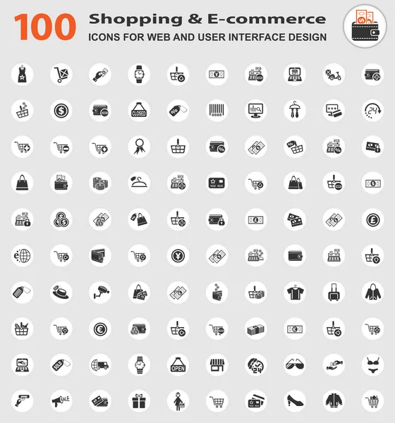 Shopping et commerce électronique — Image vectorielle