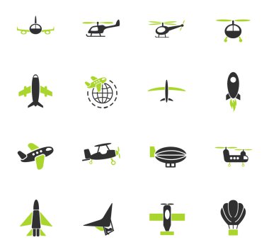 Hava taşıma Icon set