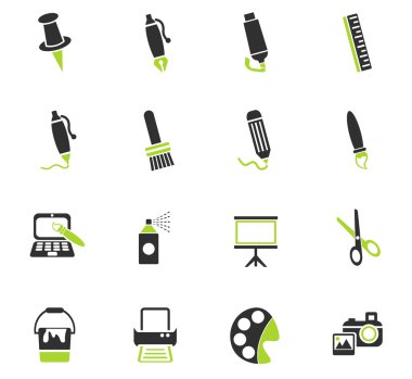 sanat araçları simge seti