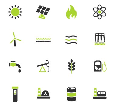 yakıt ve güç Icon set