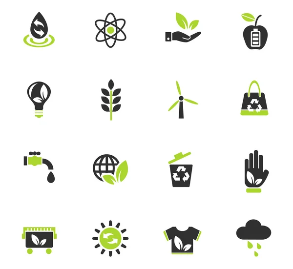 Alternative energy icon set — Stock Vector
