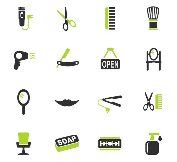 Conjunto de iconos de barbería — Vector de stock