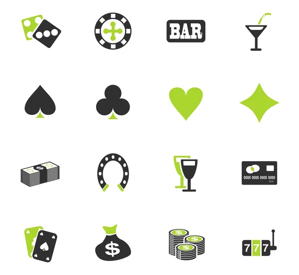 Juego de iconos de Casino — Vector de stock