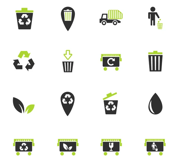 Zestaw ikon śmieci — Wektor stockowy