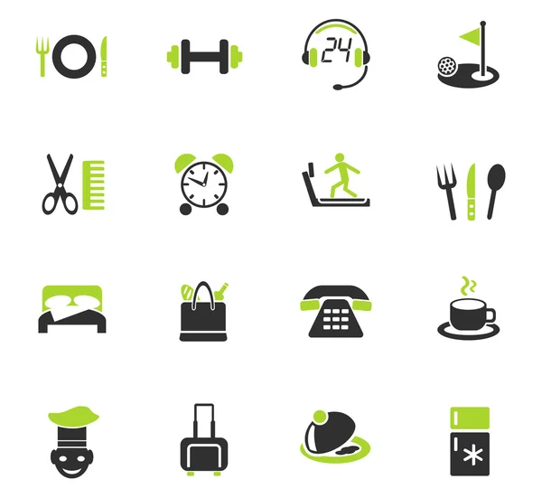 Hotel service icon set — Stock Vector